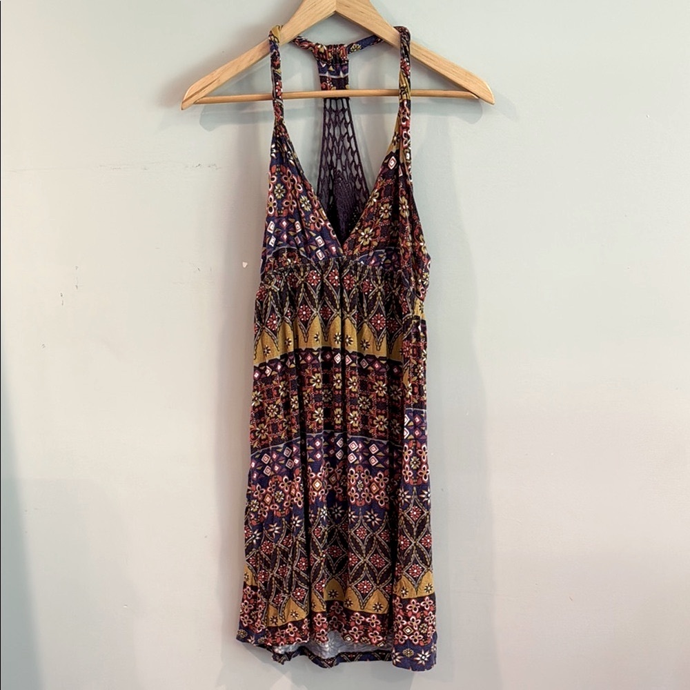 Forever 21 | Multicolor Floral Dress with Crochet Back